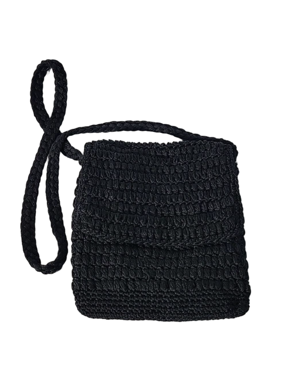 Charter Club Women's Black Woven Crossbody